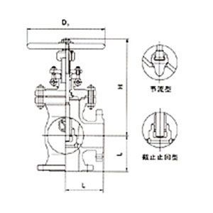 J44H铸钢角式截止阀